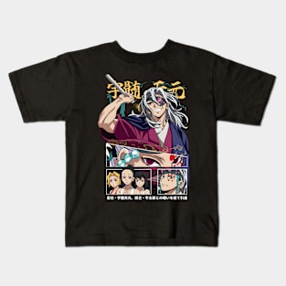 Blades of Elegance: Tengen Uzui's Dazzling Demon Slayer Design 01 Kids T-Shirt